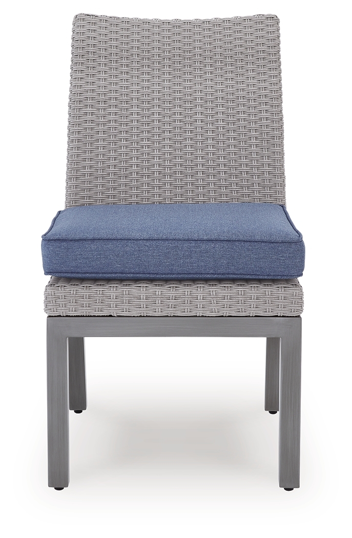 Half Moon Beach - Side Chair With Cushion (Set of 2) - Blue / Gray - Image 4
