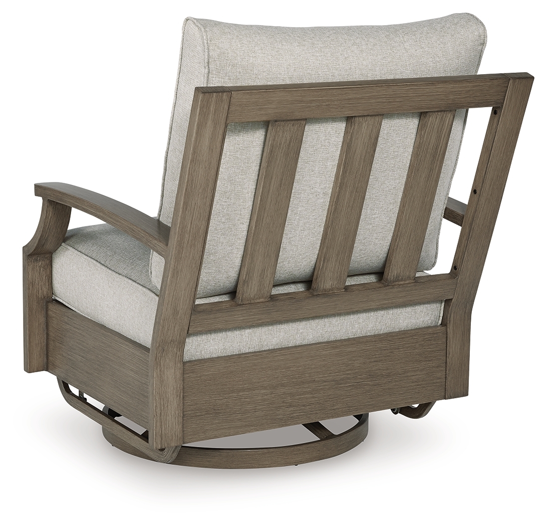 Rainier Ranch - Swivel Glider Chair With Cushion - Brown / Beige - Image 6