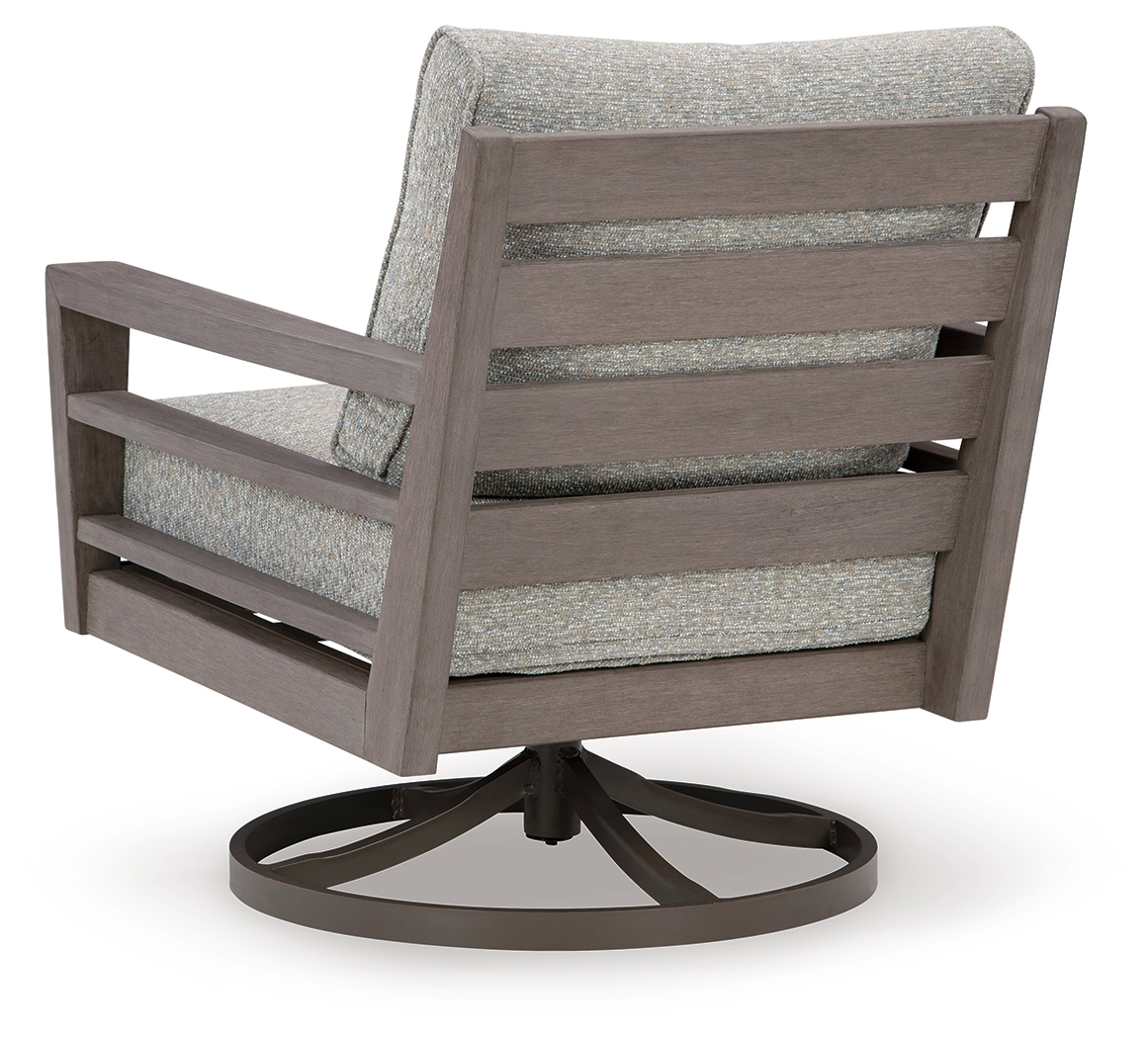 Hillside Barn - Swivel Lounge W/ Cushion - Gray / Brown - Image 5
