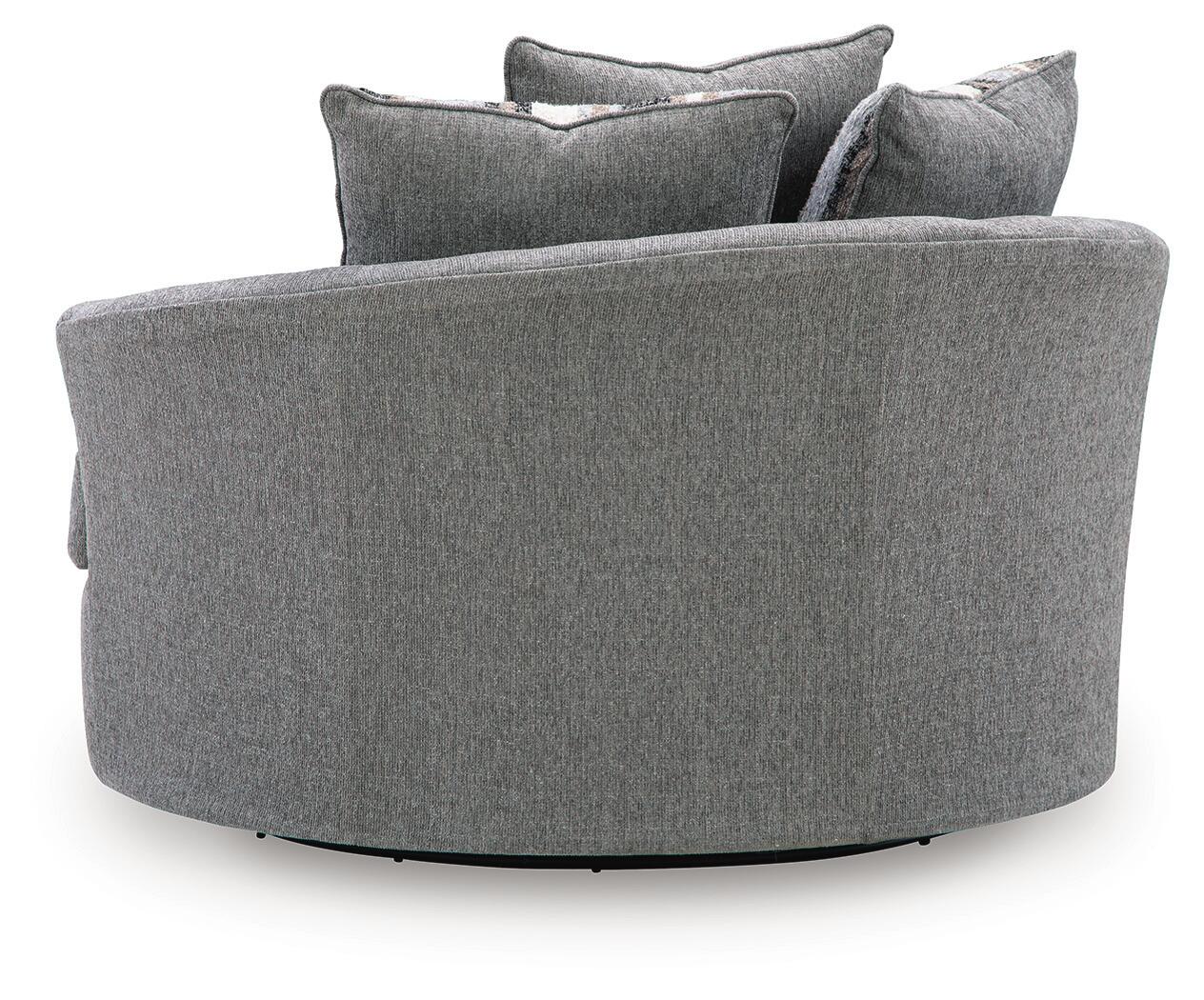 Creston Heights - Oversized Swivel Accent Chair - Smolder - Image 4