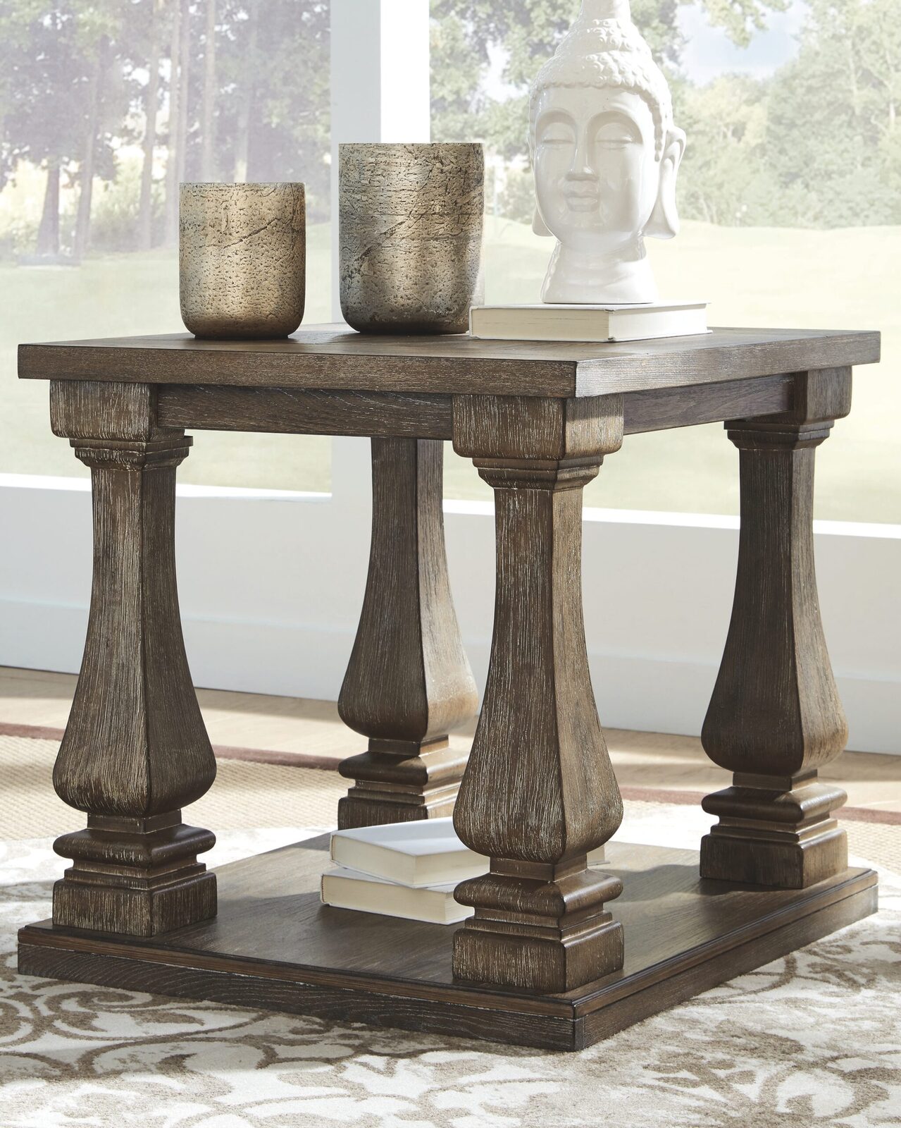 Johnelle - Rectangular End Table - Gray - Image 2