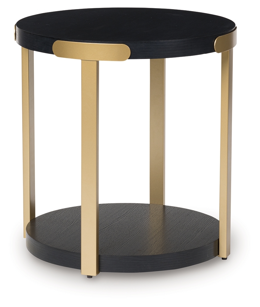 Shylore - Occasional Table Set (Set of 3) - Black / Brass Finish - Image 5
