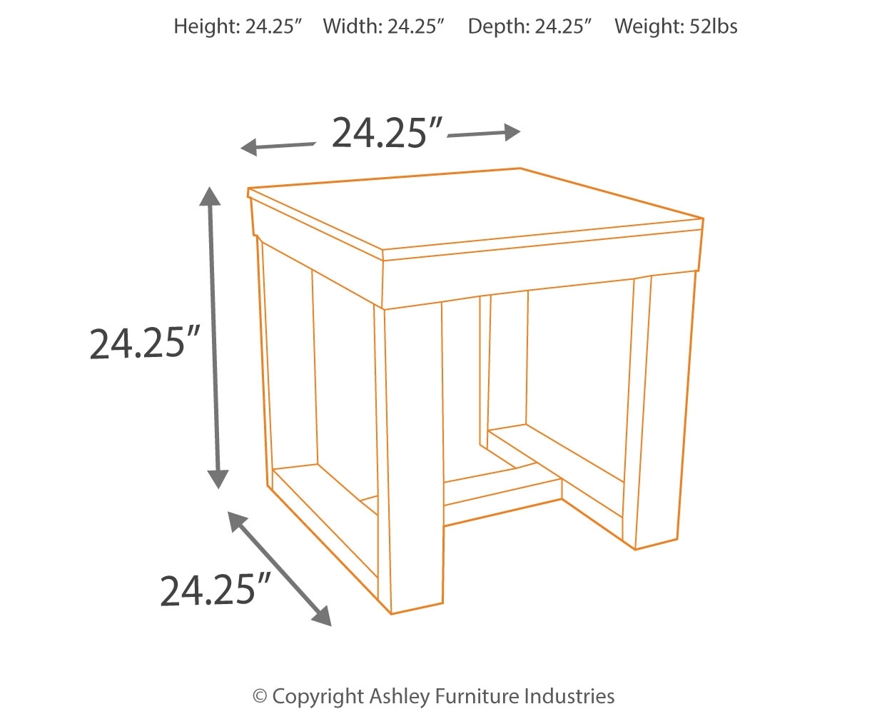 Watson - Square End Table - Dark Brown - Image 9