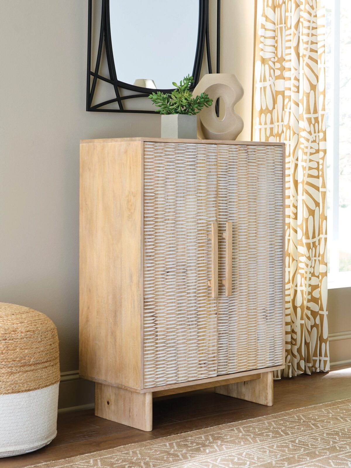 Dallinbury - Accent Cabinet - Natural / White Wash - Image 2