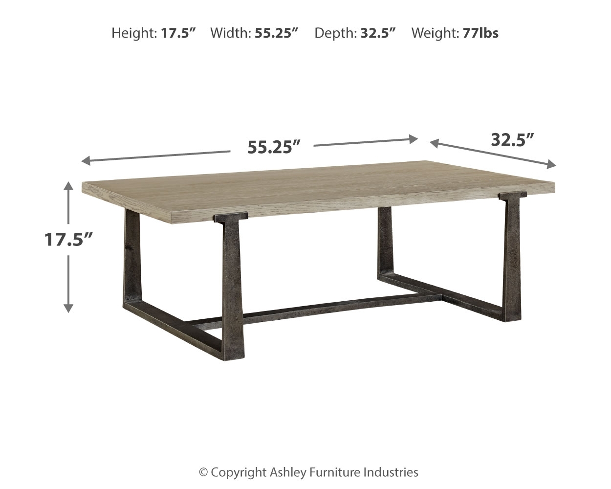 Dalenville - Rectangular Cocktail Table - Gray - Image 7