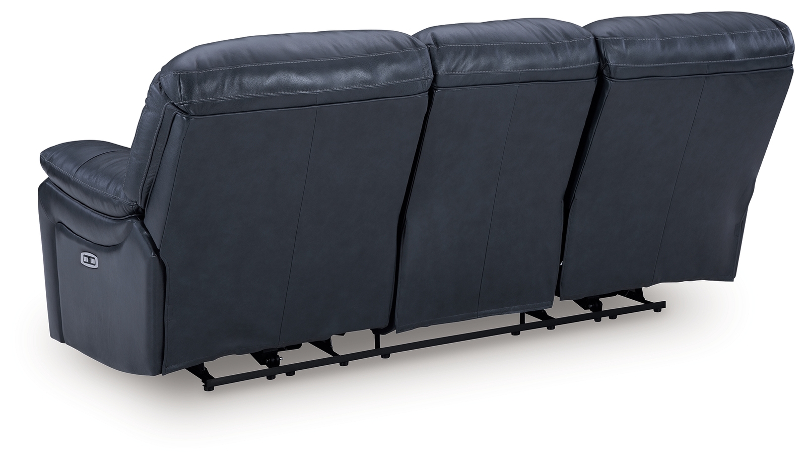 Leesworth - 3 Pc. - Power Reclining Sofa, Power Reclining Loveseat, Power Rocker Recliner - Ocean - Image 5