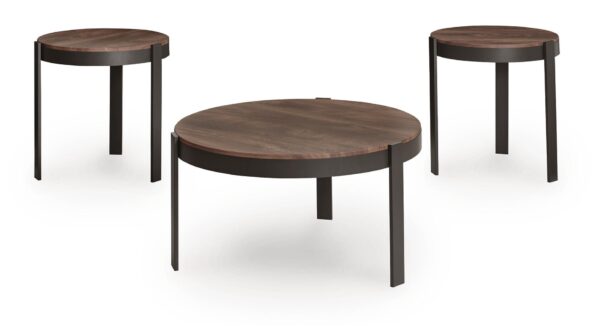 Horizon Hills - Occasional Table Set (Set of 3) - Brown / Black