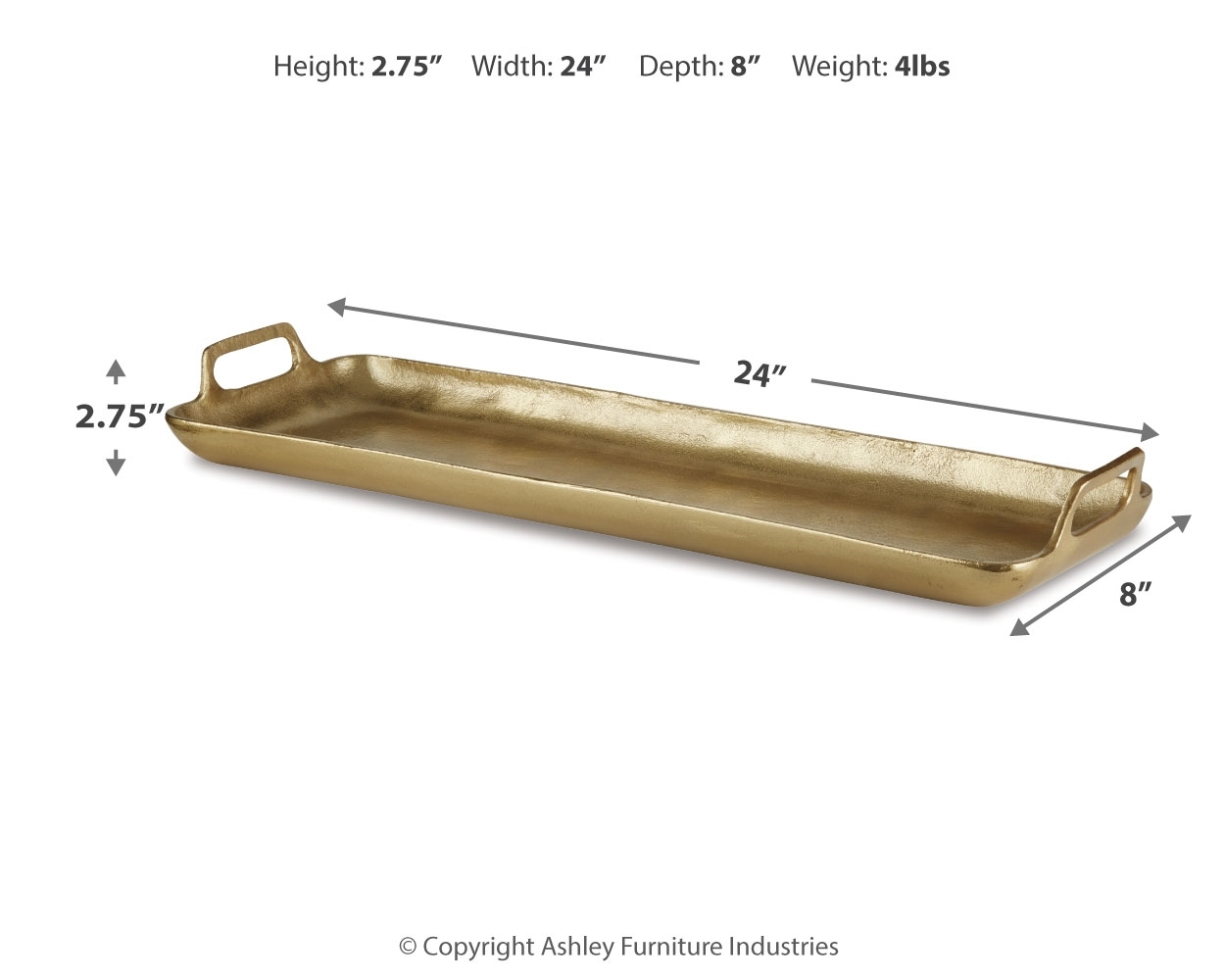 Posy - Tray - Gold Finish - Image 3