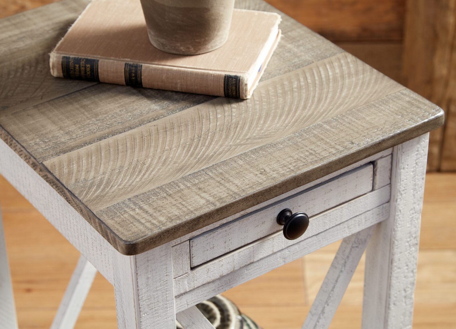 Adalane - Accent Table - White / Gray - Image 9