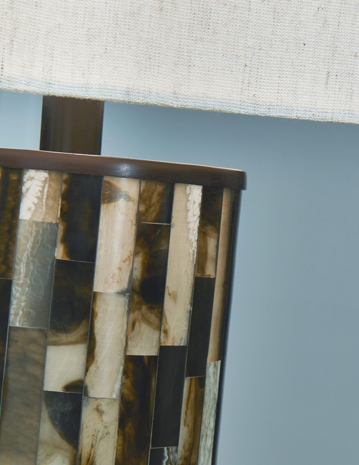 Ellford - Poly Table Lamp - Black / Brown / Cream - Image 4