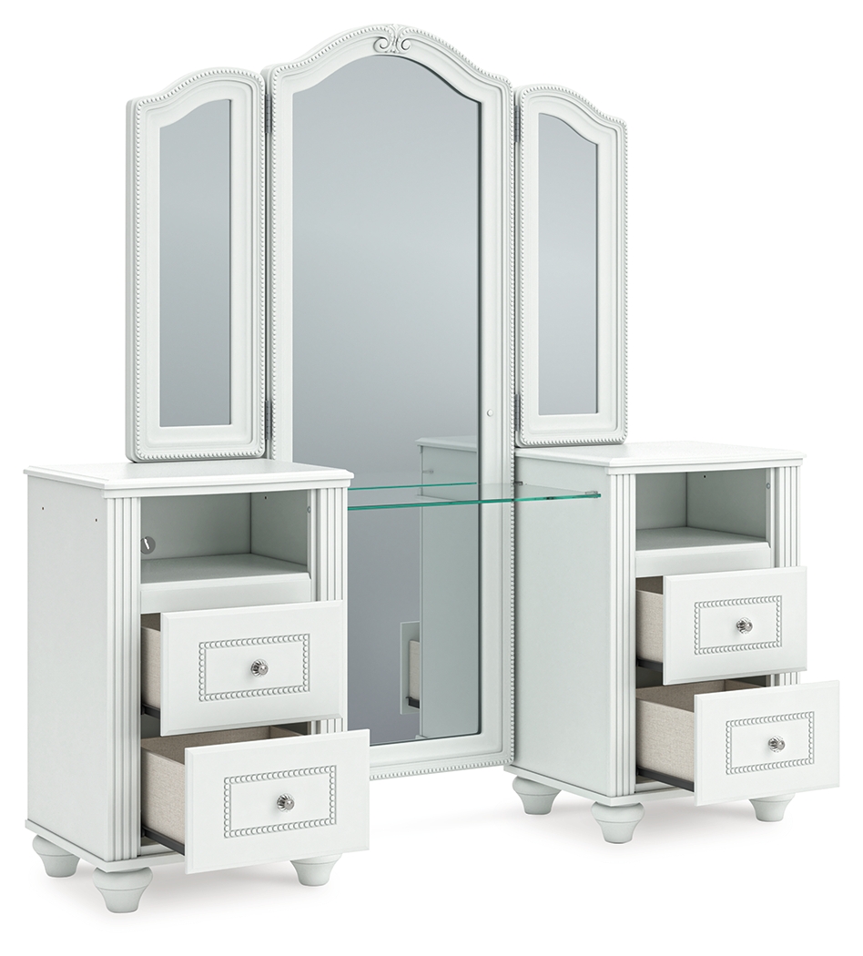 Kozlani - Vanity With Mirror - White - Image 5