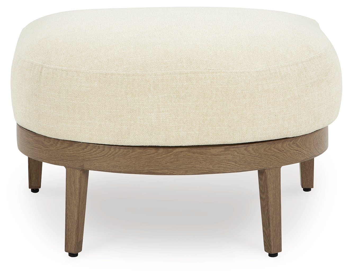 Serene Bay - Ottoman With Cushion - Dark Brown / White - Image 3
