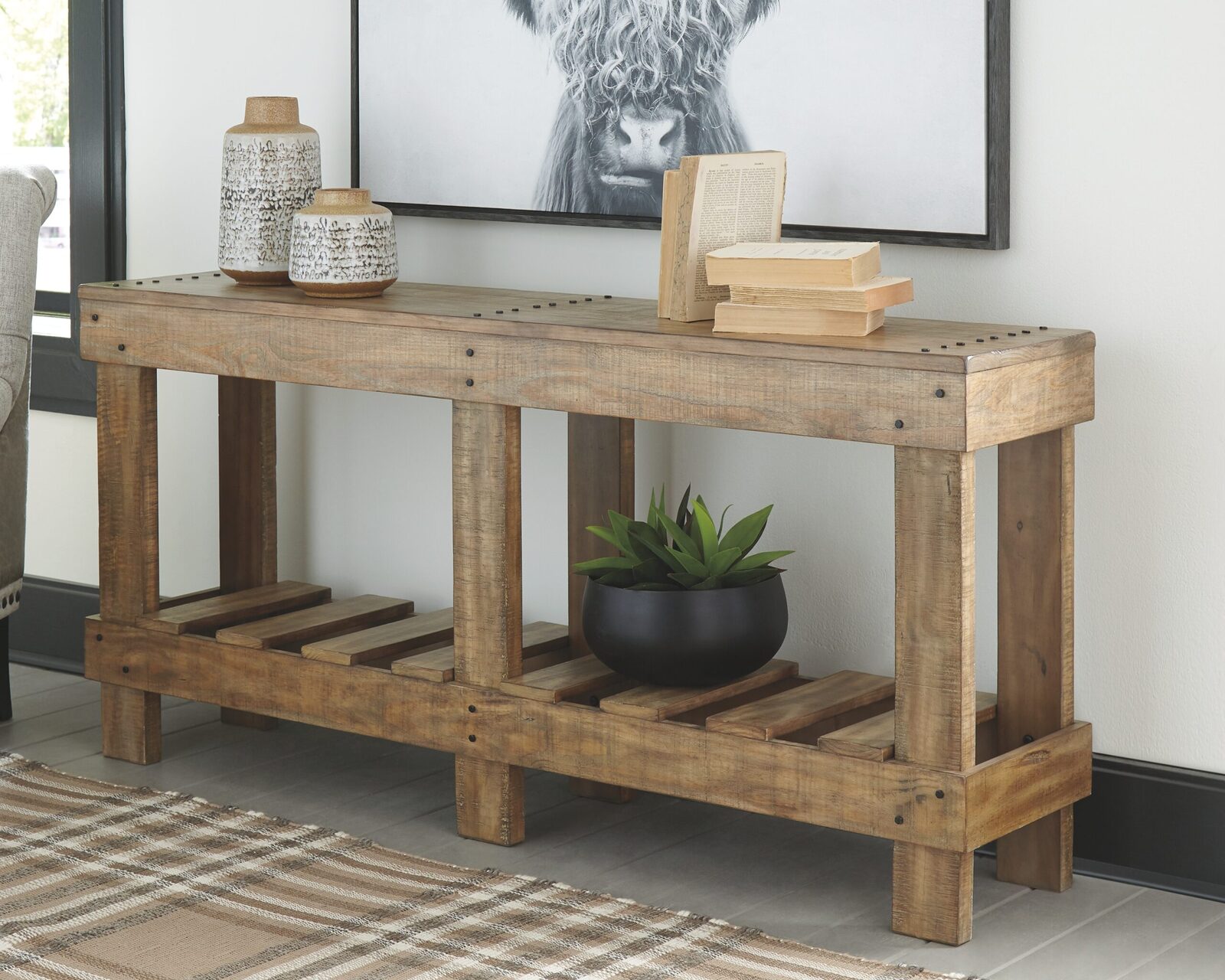 Susandeer - Console Sofa Table - Brown - Image 2