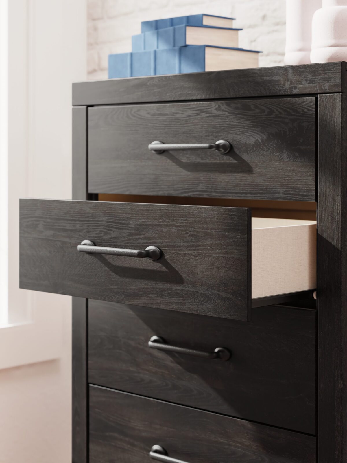 Hollivern - Five Drawer Chest - Dark Gray - Image 10