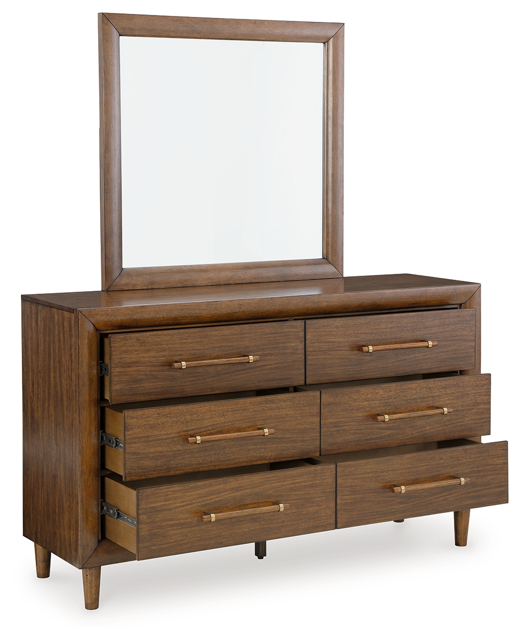 Lyncott - Dresser And Mirror - Brown - Image 3