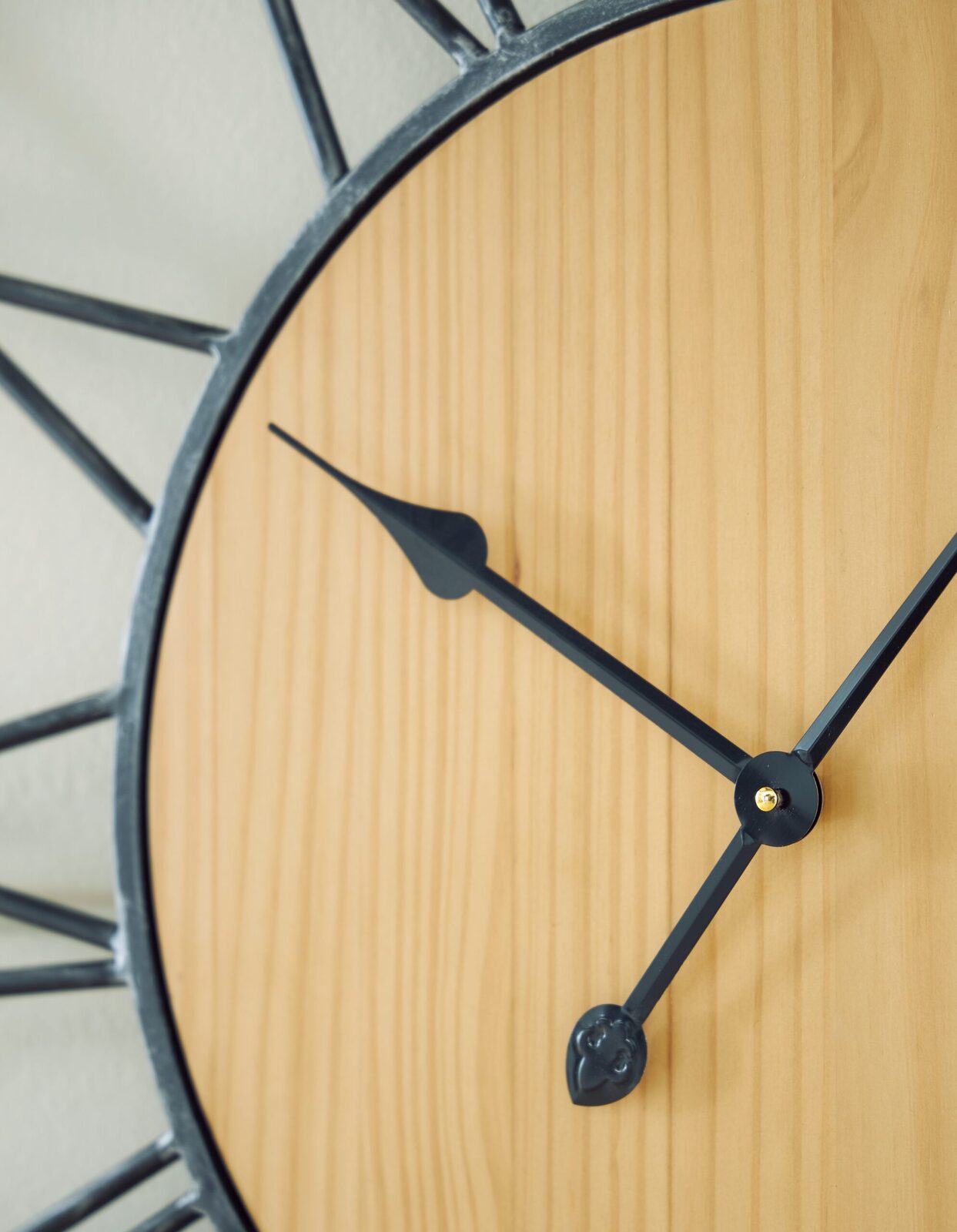 Brockett - Wall Clock - Black / Natural - Image 5
