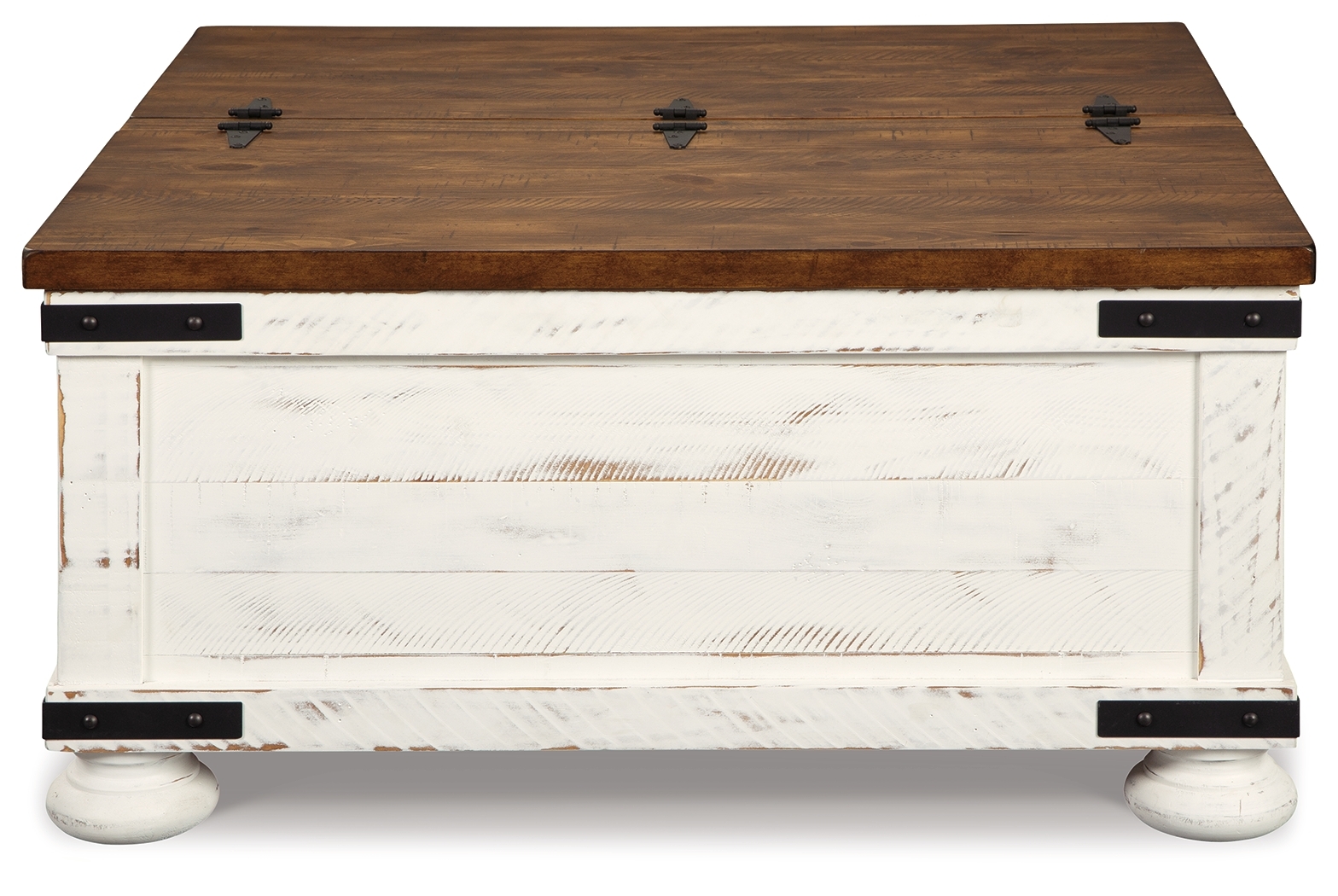 Wystfield - Cocktail Table with Storage - White / Brown - Image 5