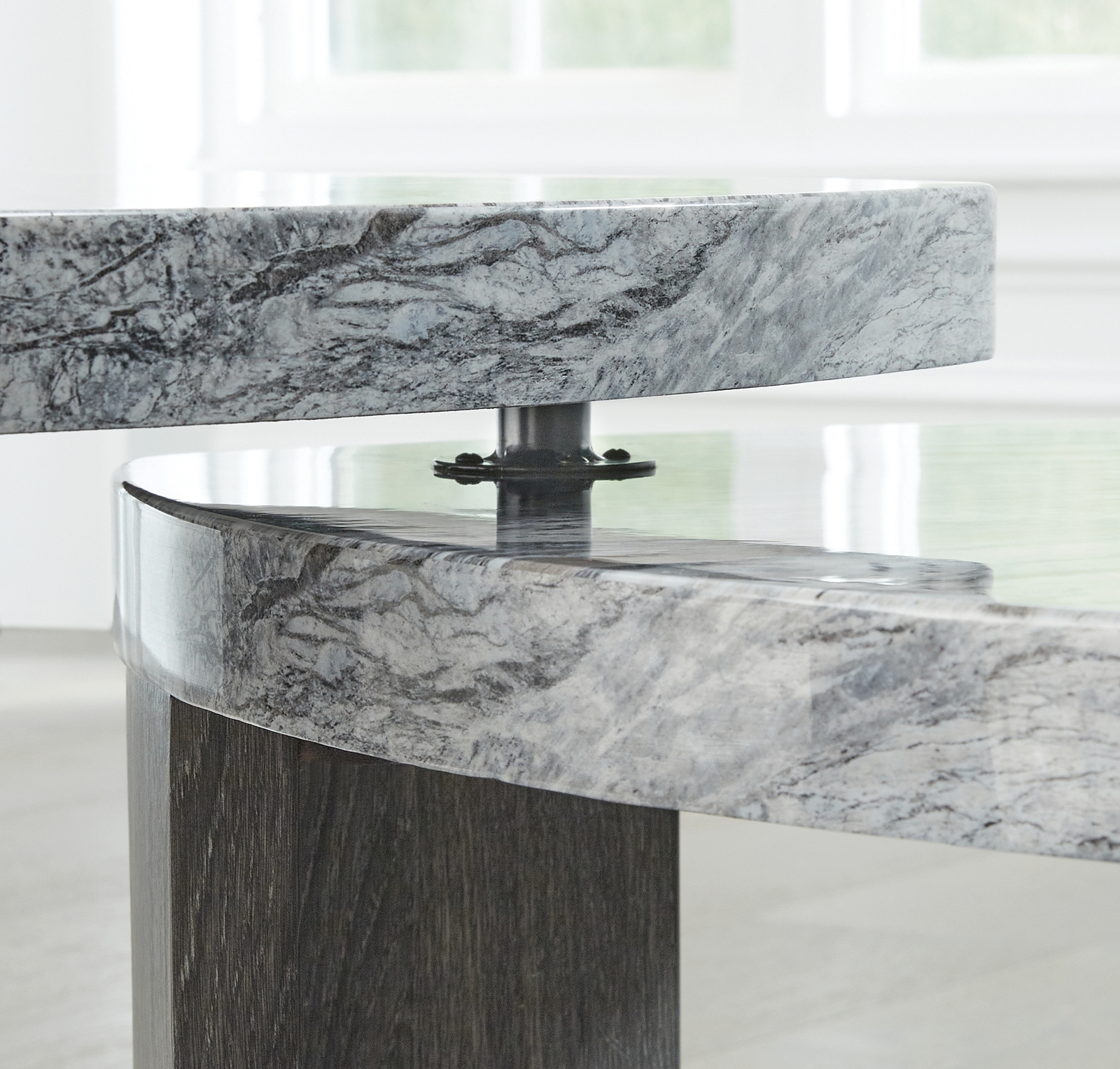 Surmour - Stacked Cocktail Table - Gray / Brown - Image 7
