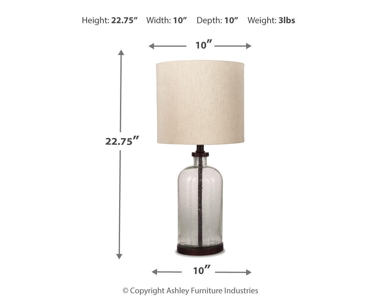 Bandile - Glass Table Lamp - Clear / Bronze Finish - Image 5