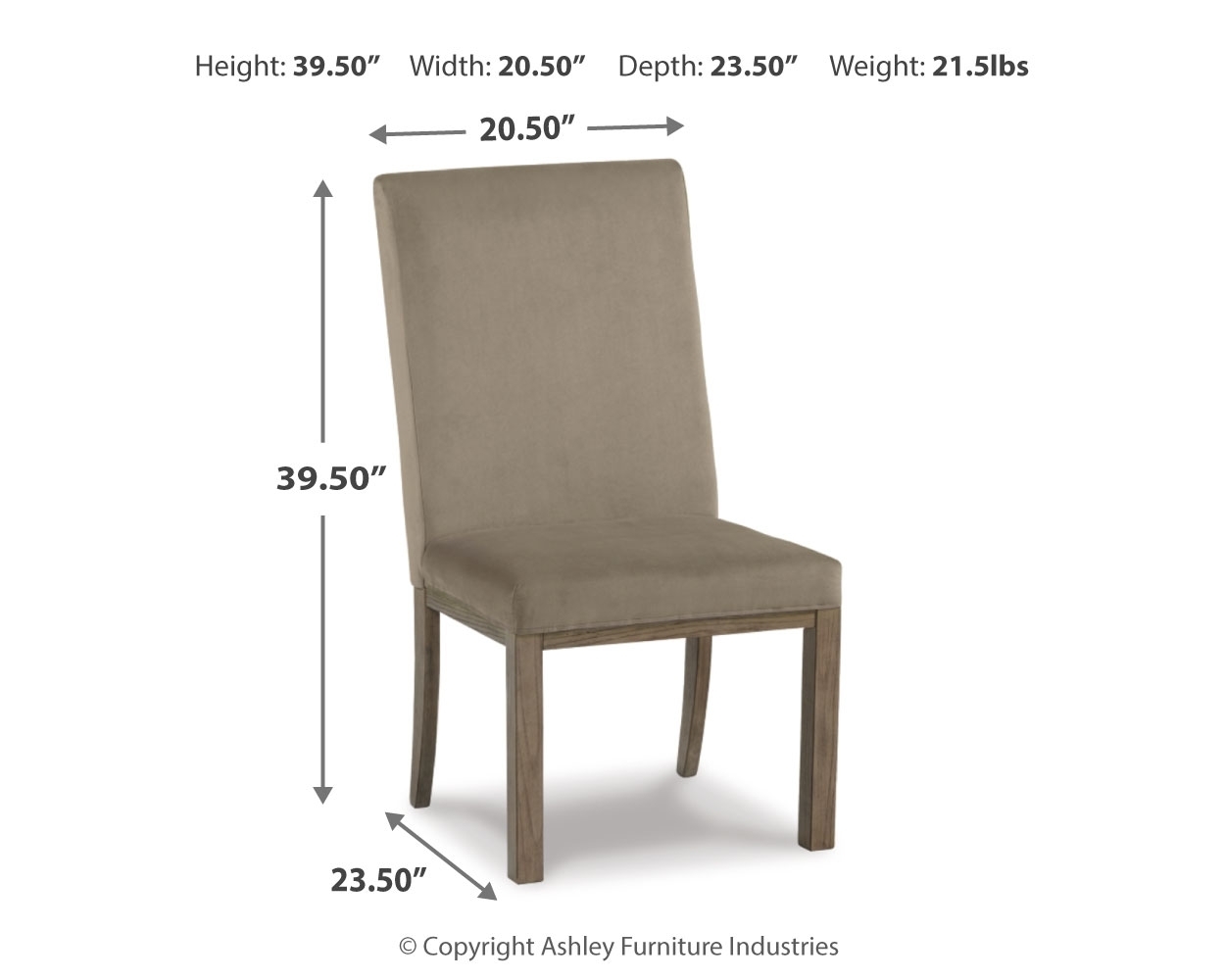 Chrestner - Dining UPH Side Chair (Set of 2) - Gray / Brown - Image 7