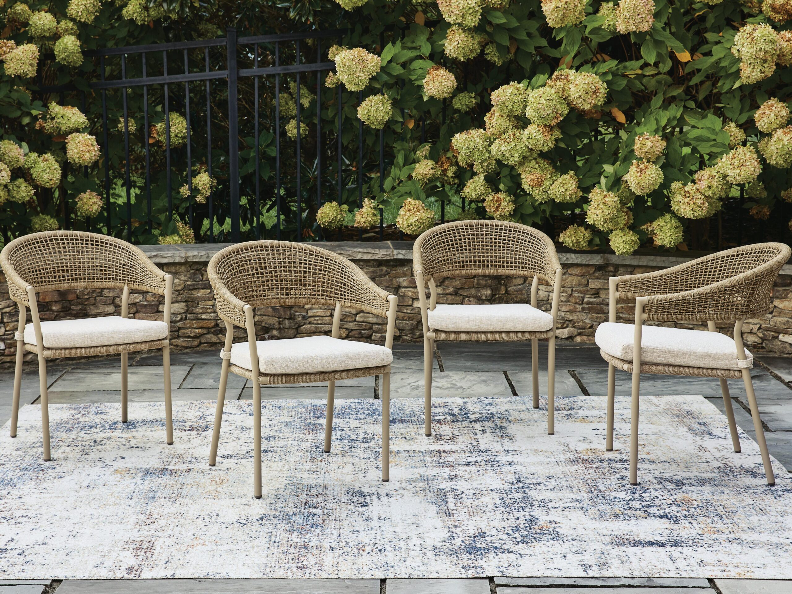 Orchard Beach - Arm Chair With Cushion (Set of 4) - Beige - Image 2
