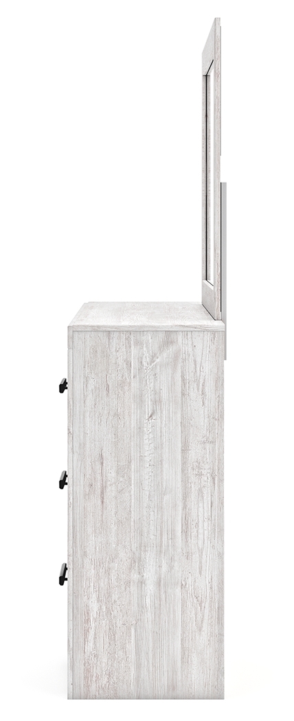 Cayboni - Dresser And Mirror - Whitewash - Image 7
