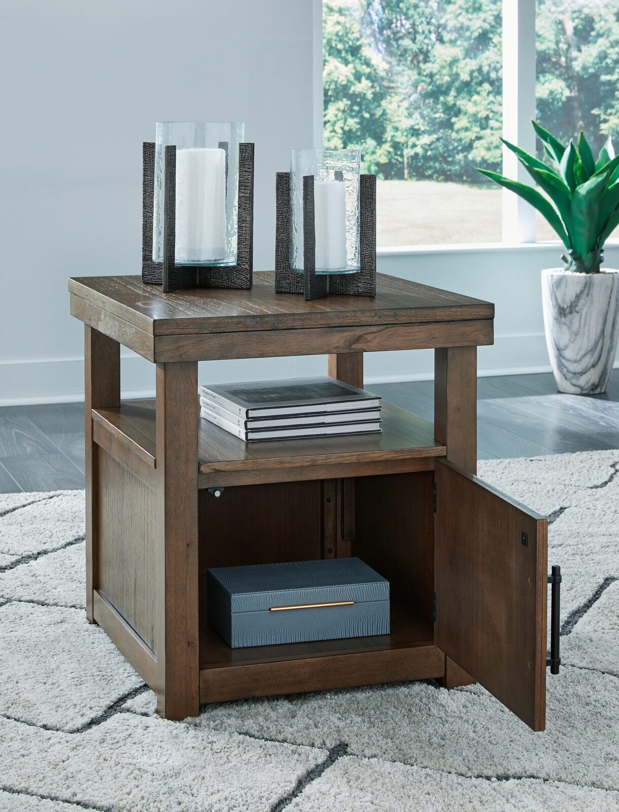 Boardernest - Rectangular End Table - Brown - Image 6