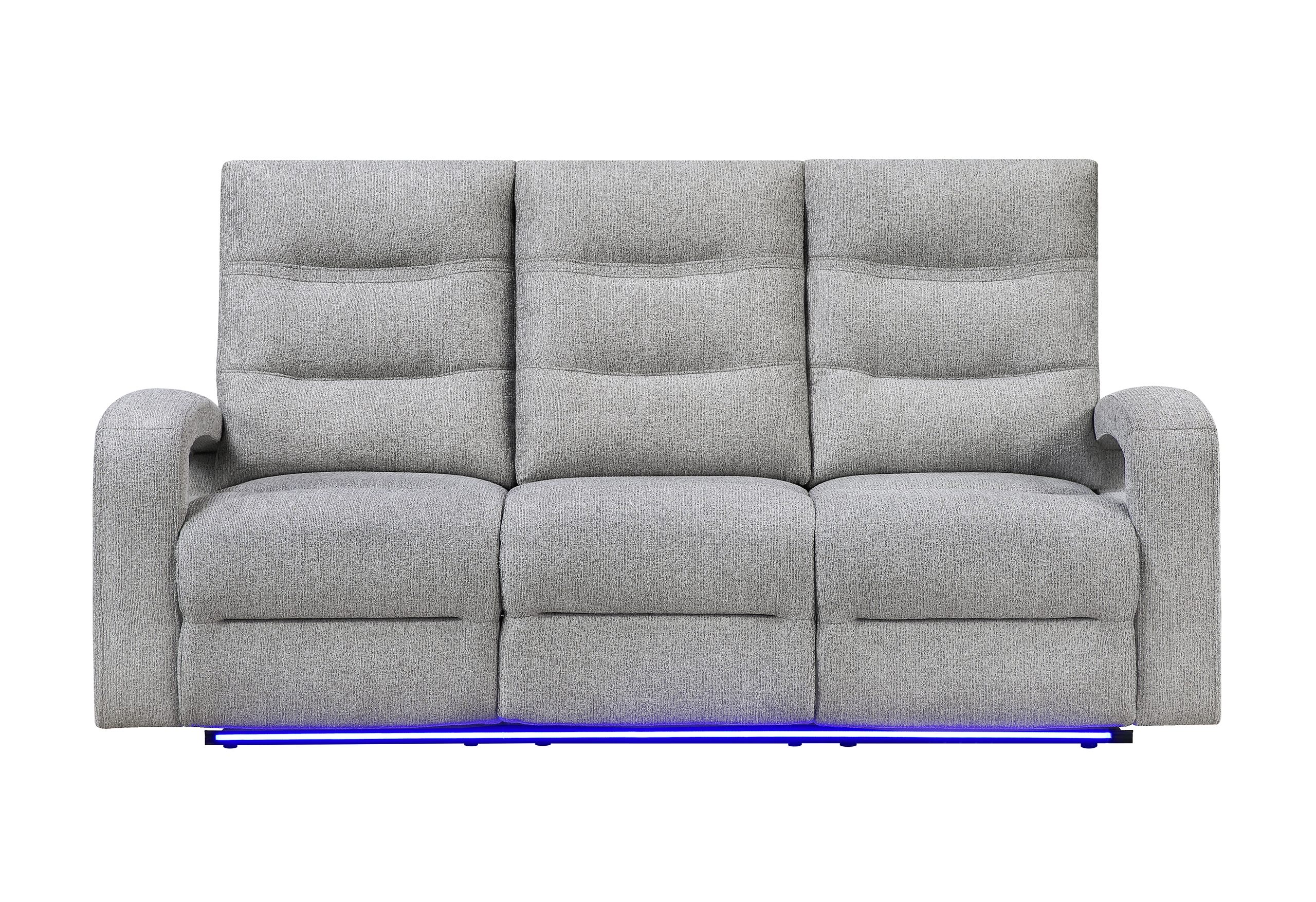 U6611 - Power Reclining Sofa With LED - Dark Gray