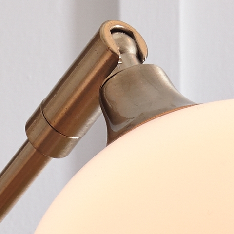 Taliya - Metal Arc Lamp - Champagne / White - Image 5
