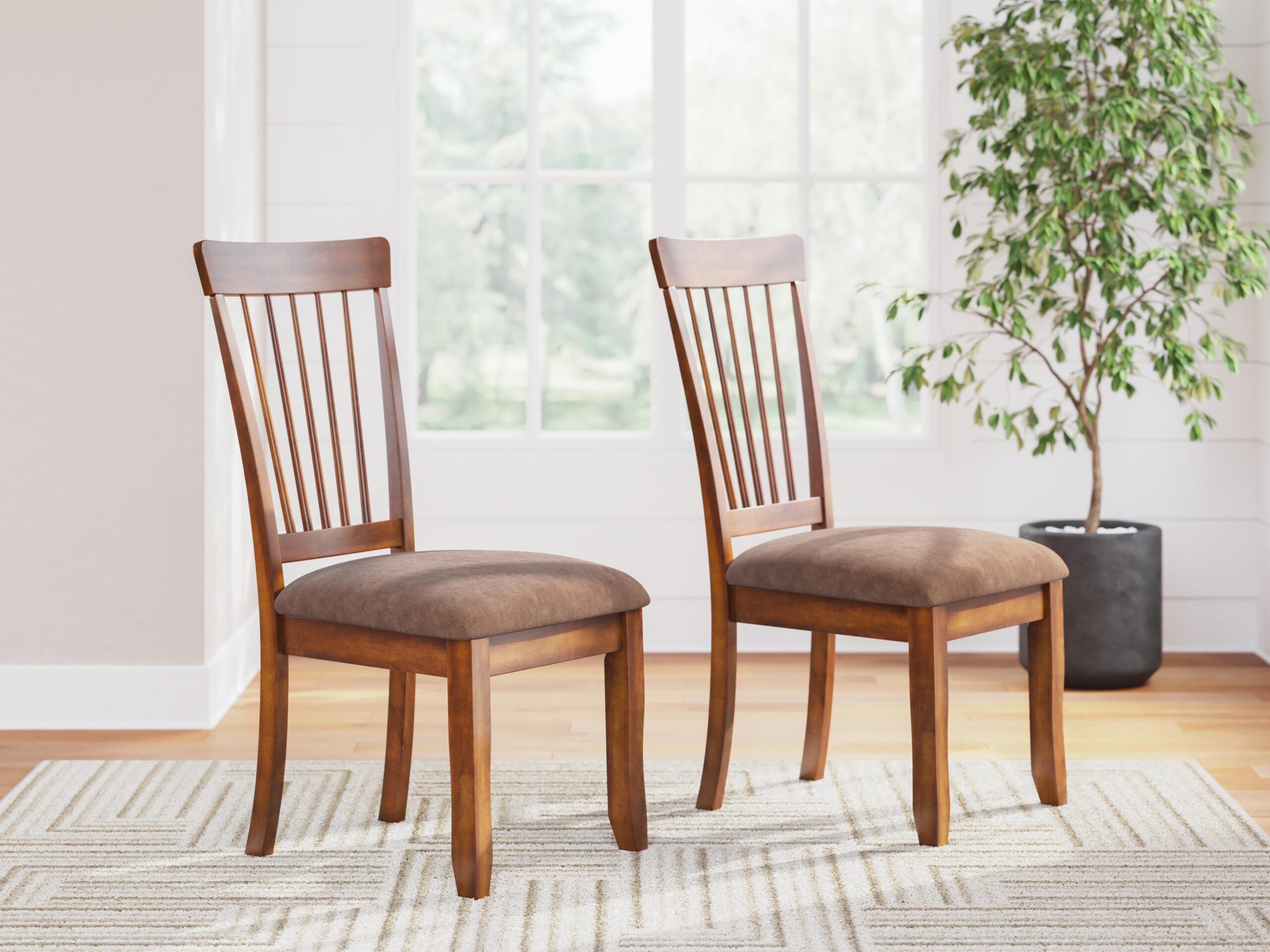Berringer - Dining UPH Side Chair (Set of 2) - Rustic Brown - Image 2
