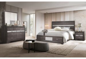 Seville - 5 Piece Bedroom Set - Dark Gray