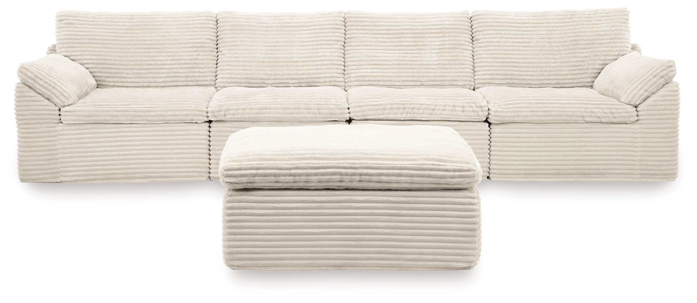 Fannin - 4-Piece Sectional With Ottoman - Ivory
