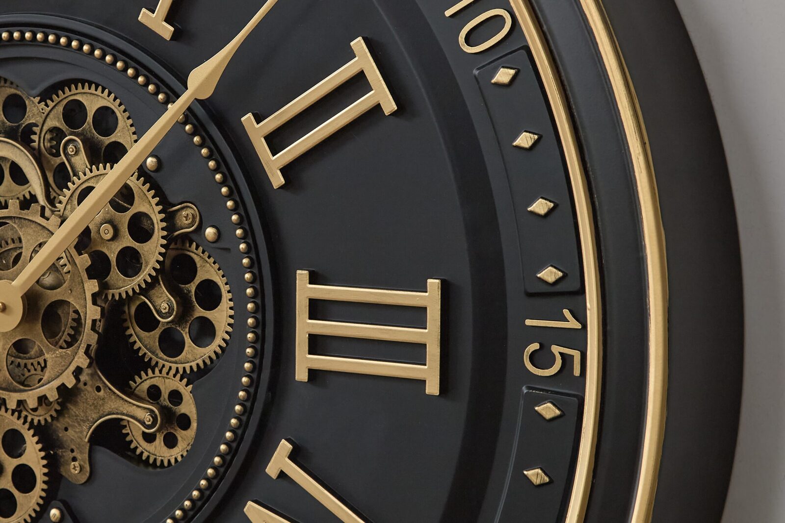 Dairton - Wall Clock - Black / Gold Finish - Image 5