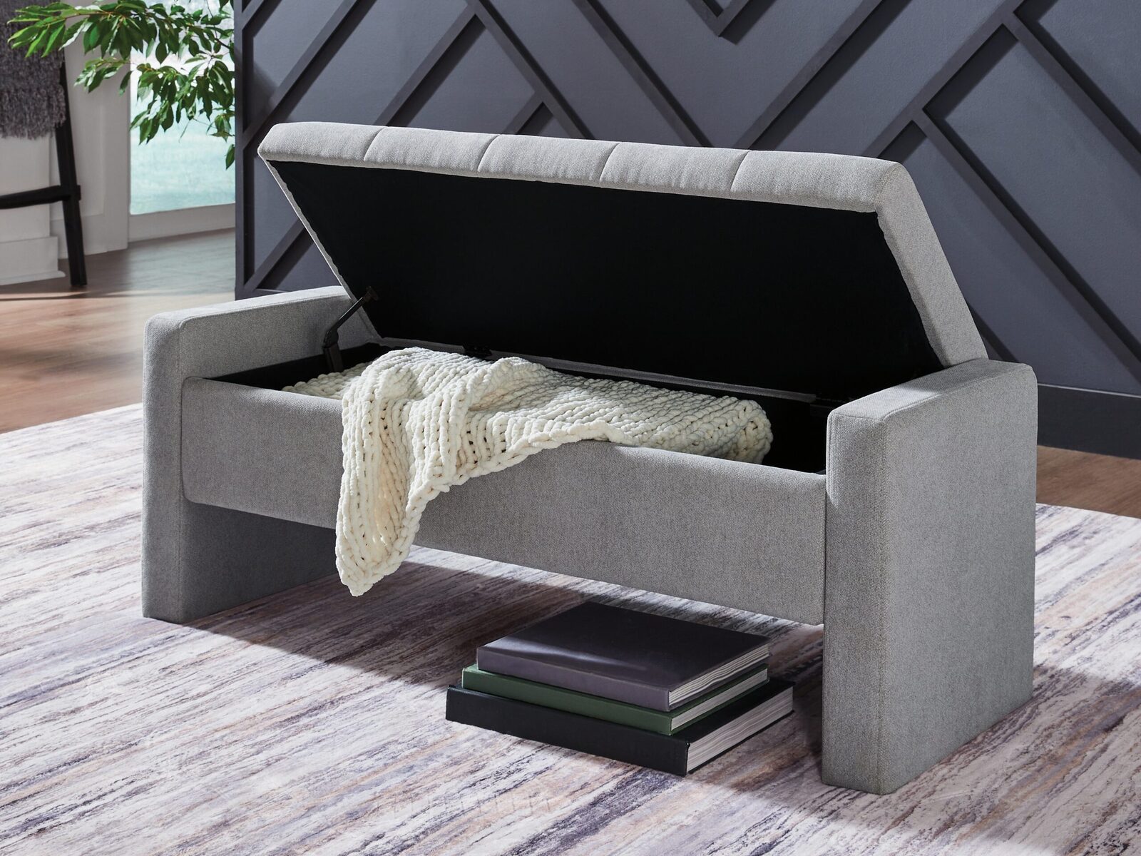Akselman - Storage Bench - Gray - Image 7