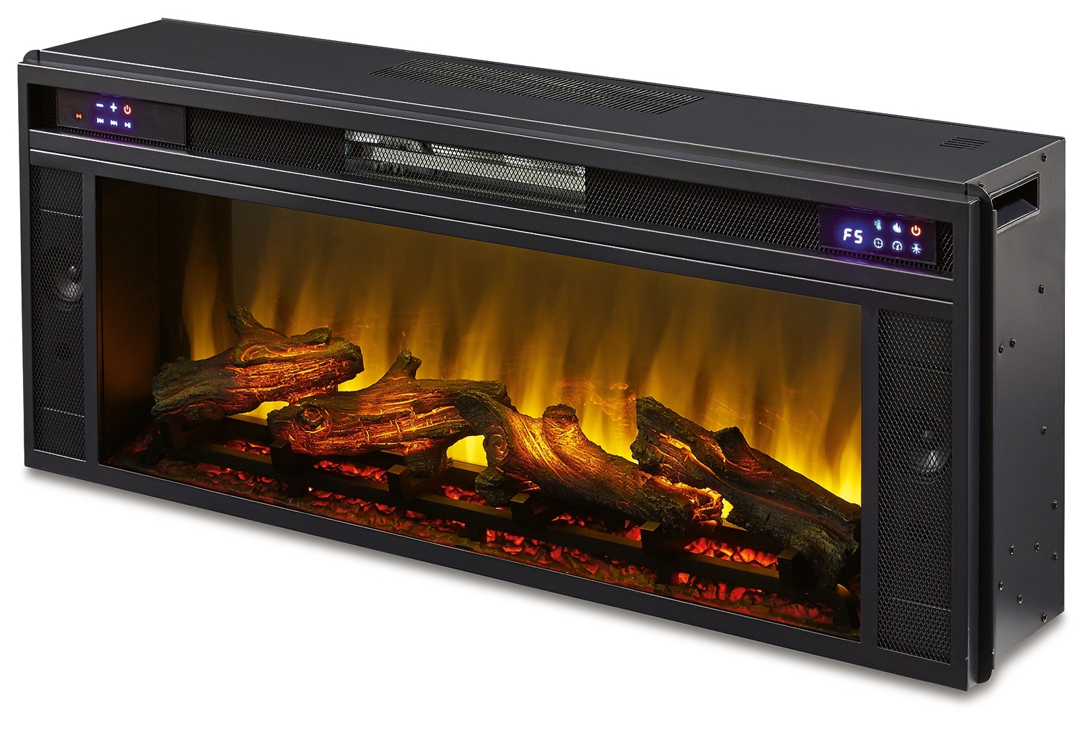 Entertainment Accessories - Fireplace Insert - Rectangular - Black - Image 5