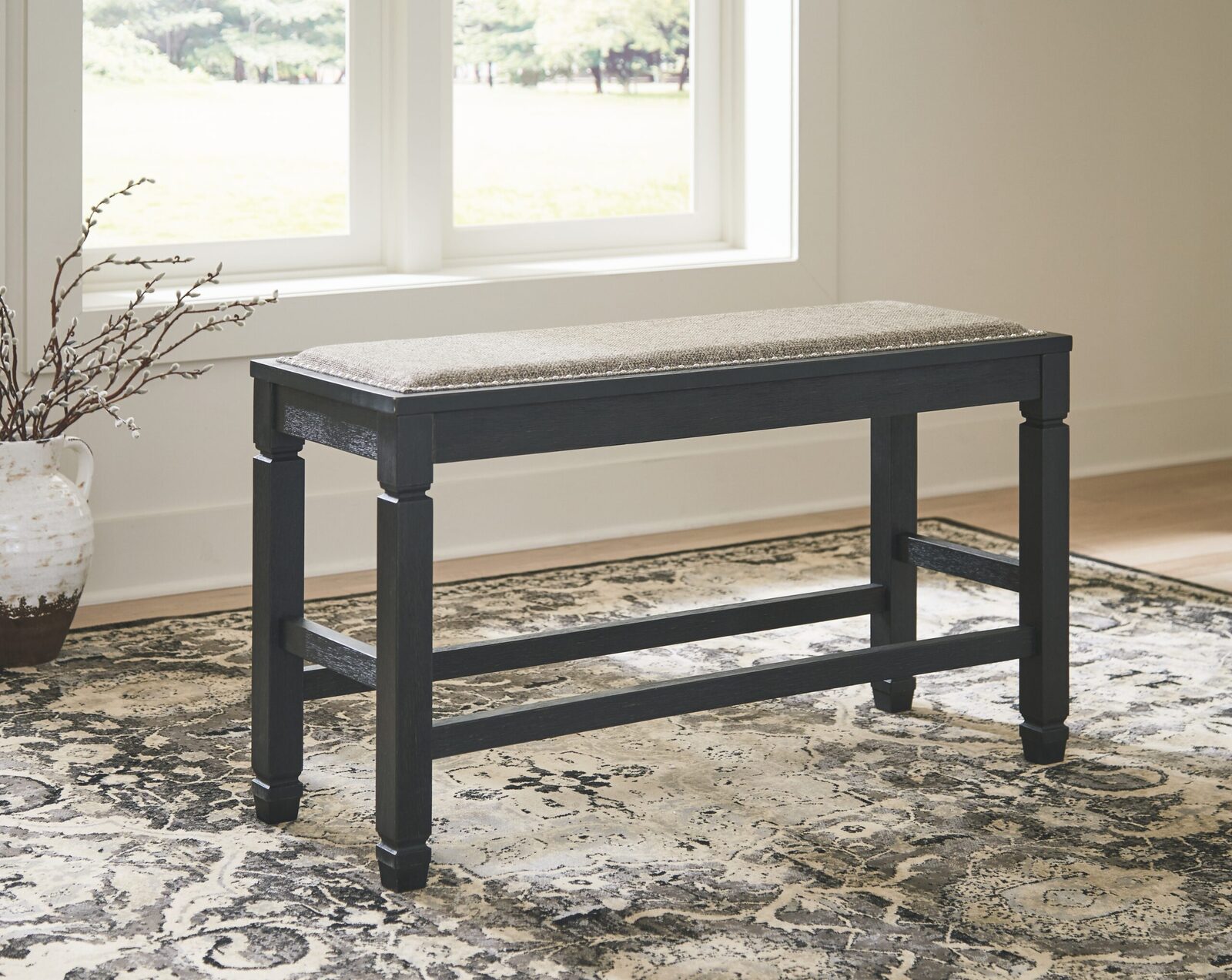 Tyler Creek - DBL Counter UPH Bench - Antique Black - Image 5