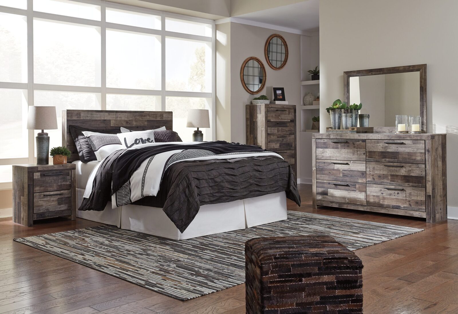 Derekson - Two Drawer Night Stand - Multi Gray - Image 3