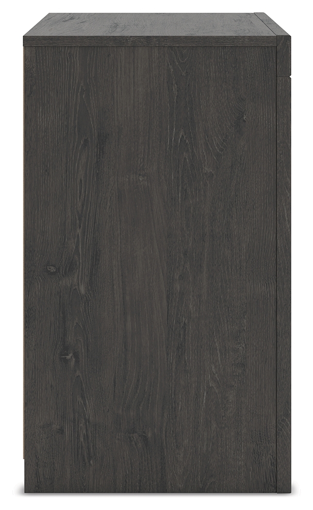 Fraluna - Two Drawer Night Stand - Charcoal - Image 8
