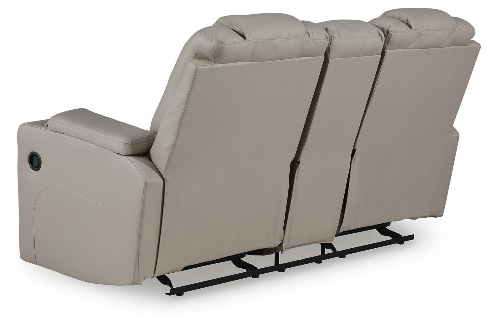 Elevate Edges - Glide Reclining Loveseat With Console - Coin - Image 5