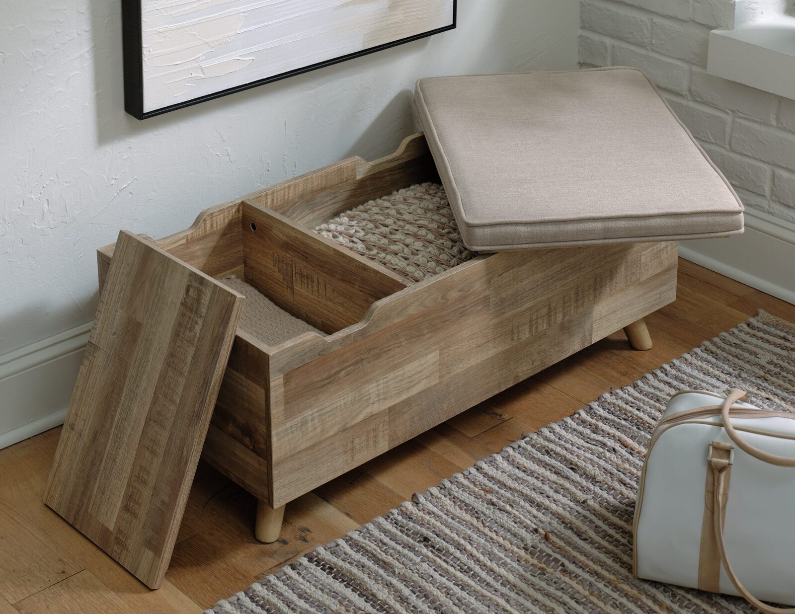 Gerdanet - Storage Bench - Beige - Image 6