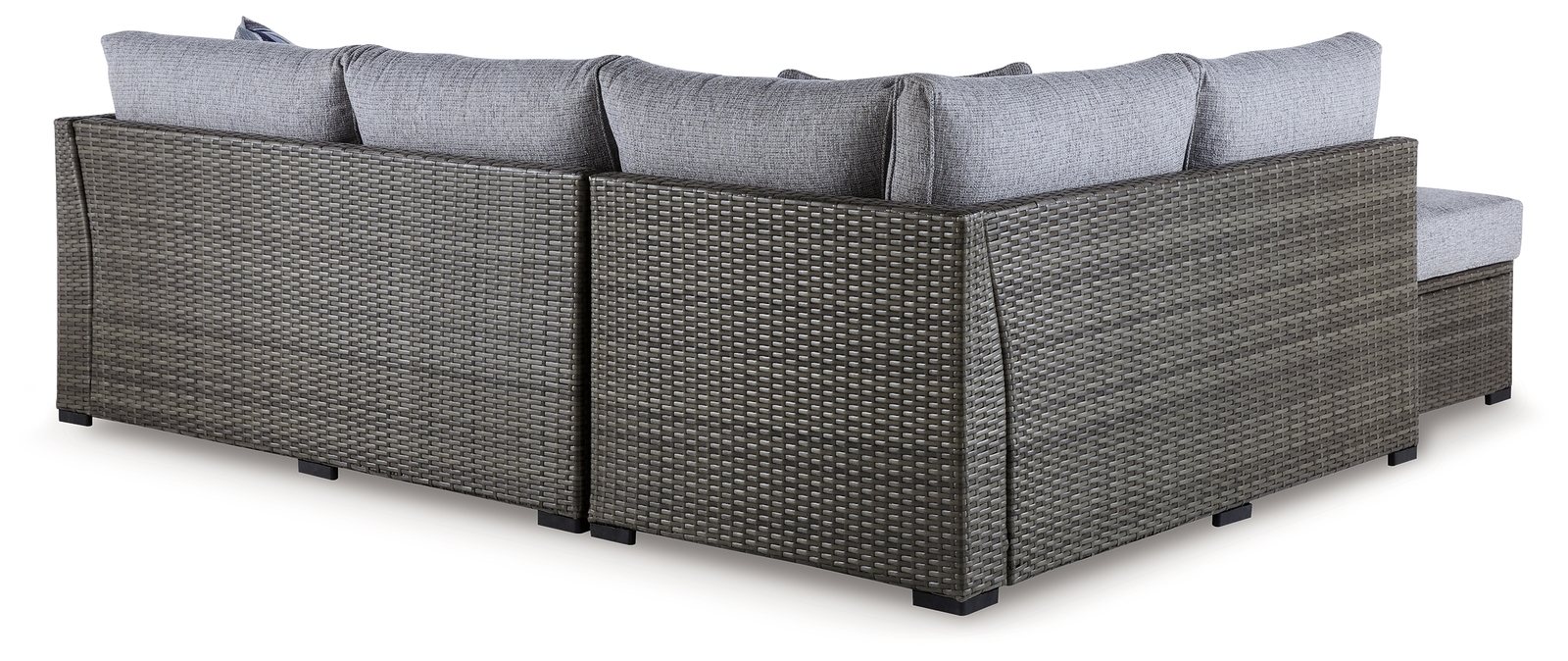 Petal Road - Loveseat Sectional, Ottoman, Table Set (Set of 4) - Gray - Image 5