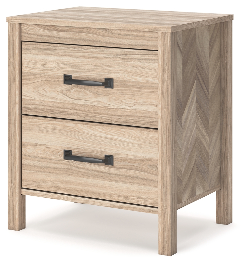 Battelle - Two Drawer Night Stand - Tan - Image 3