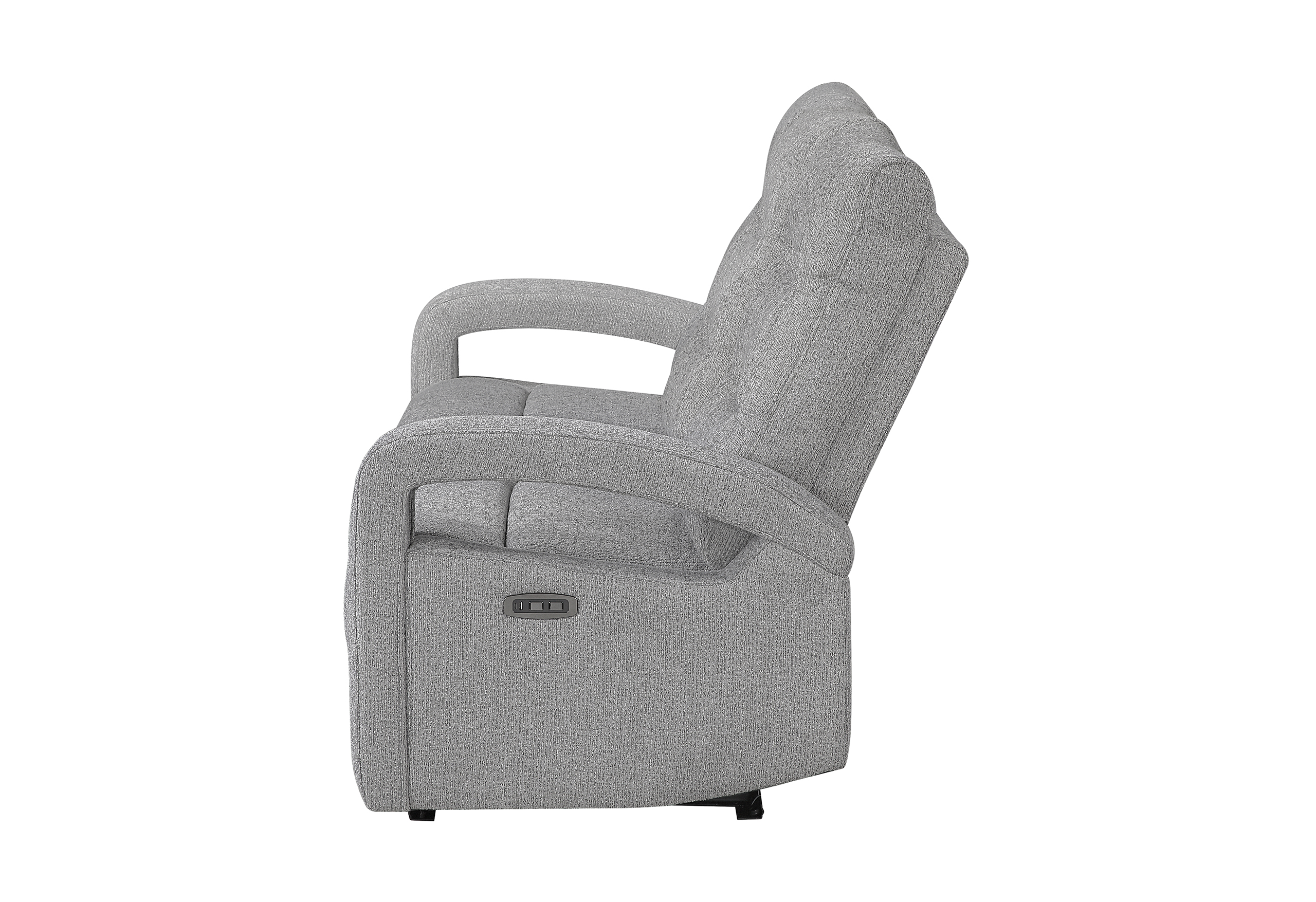 U6611 - Power Console Reclining Loveseat With LED - Dark Gray - Image 5