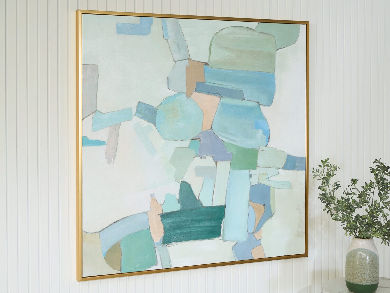 Wynburn - Wall Art - White / Blue / Green - Image 2