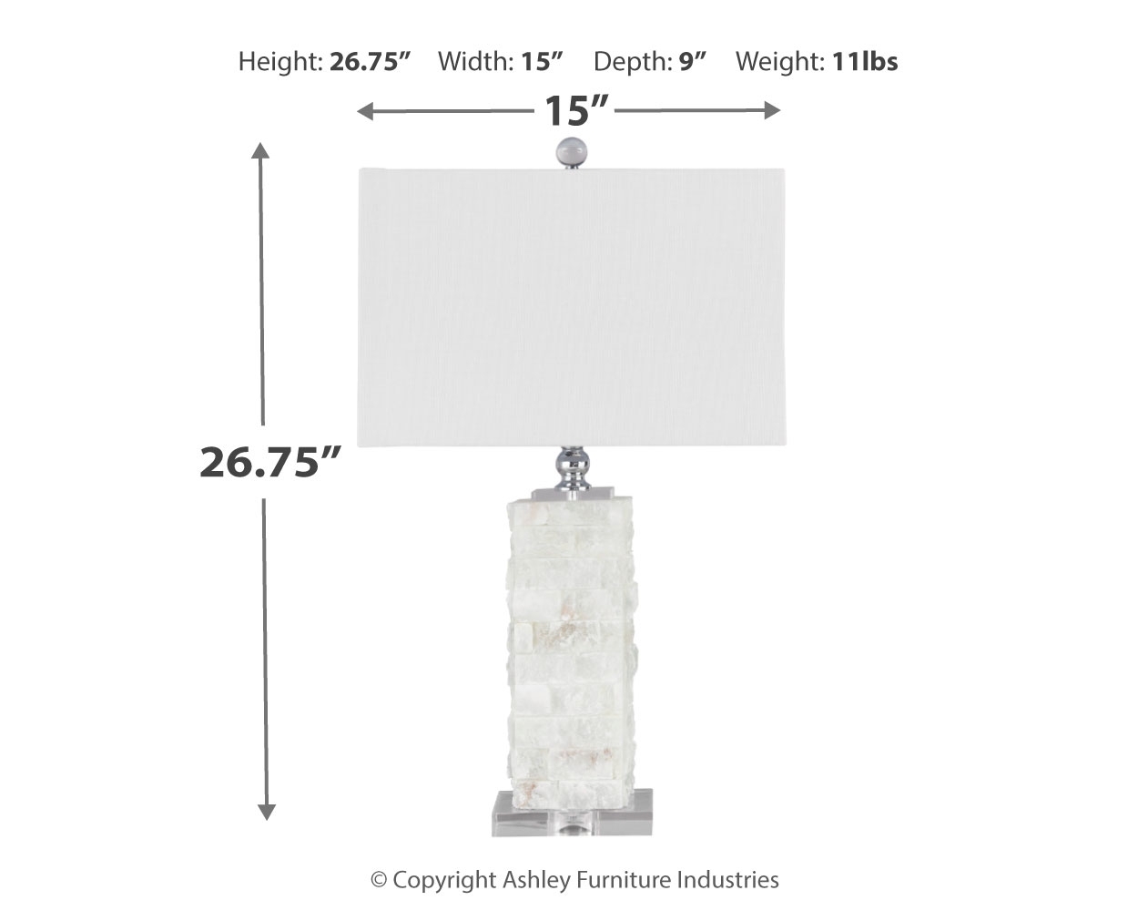 Malise - Alabaster Table Lamp - White - Image 4