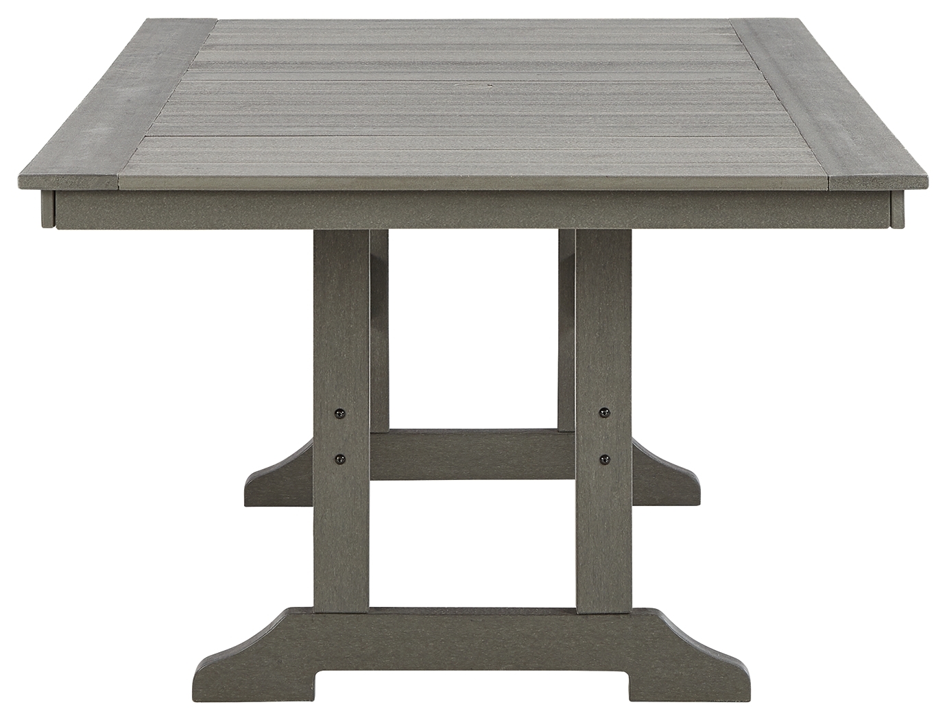 Visola - RECT Dining Table w/Umb OPT - Gray - Image 4