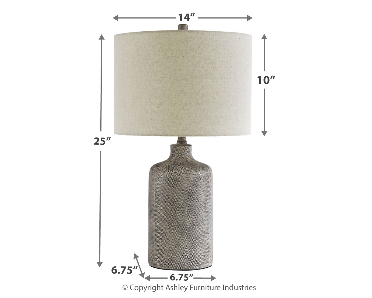 Linus - Ceramic Table Lamp - Antique Black - Image 3