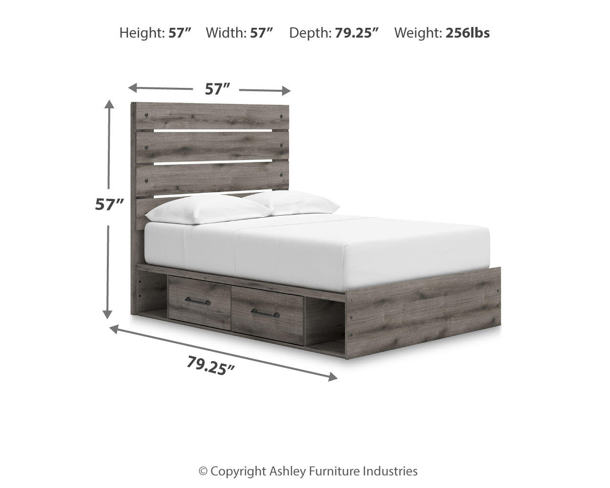 Graystorm - Panel Bed With Storage - Image 5