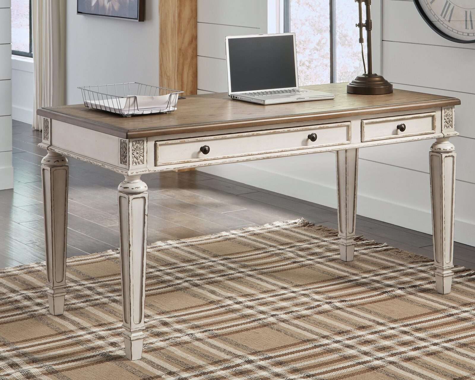 Realyn - Home Office Desk - Light Brown - Image 2