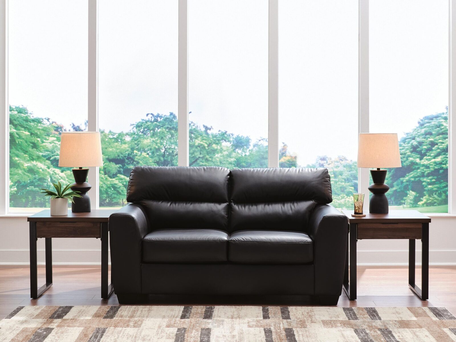 Glennbre - Loveseat - Midnight - Image 2